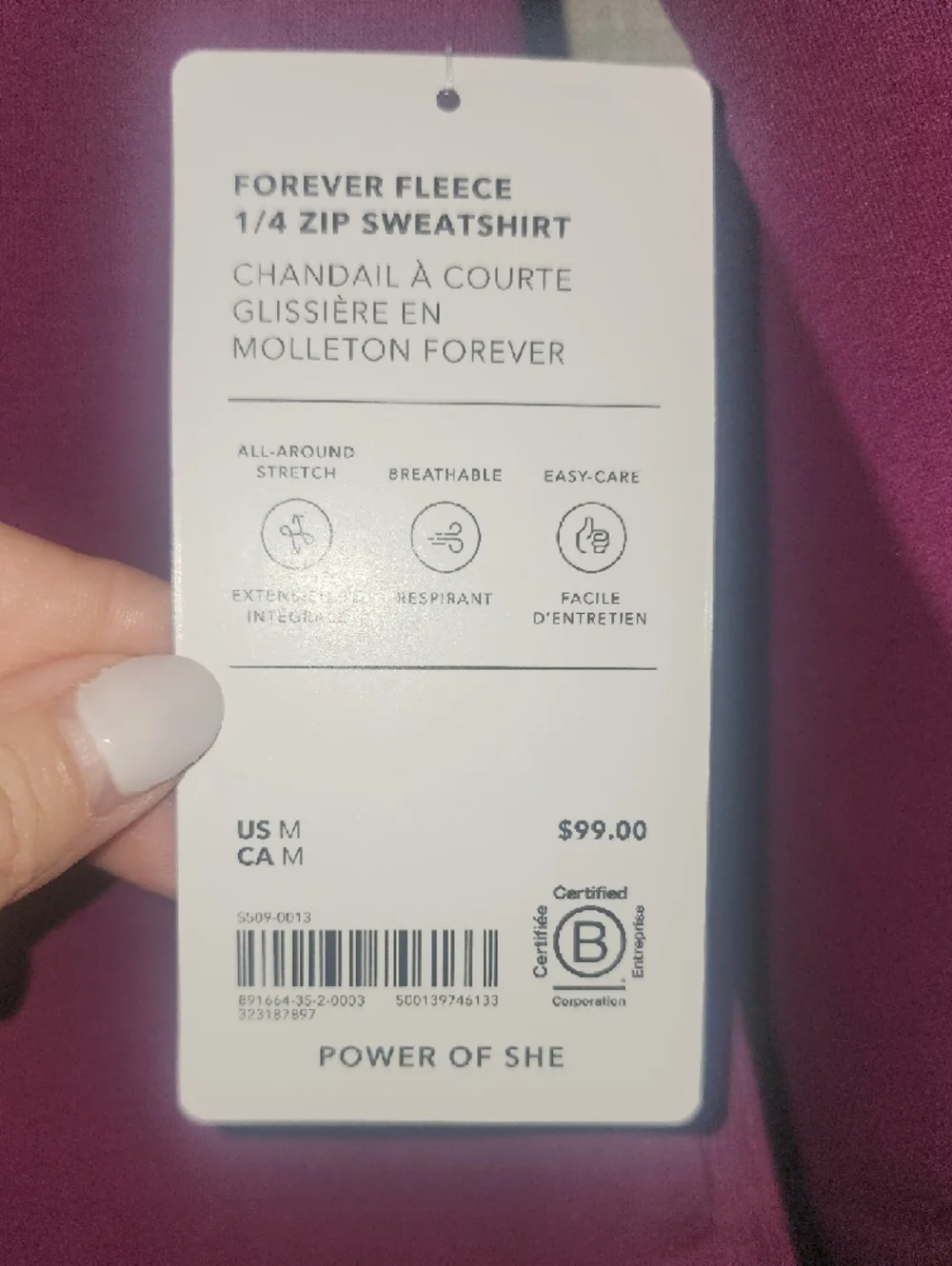 Athleta Zip-Up Sweater - Plum Size Medium - Picture 4 of 4